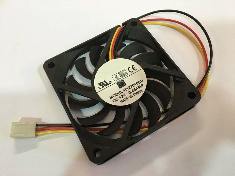 EVERFLOW 707010mm R127010BU 12V 0.45A 3Wire 7cm square Cooling Fan - Image 1